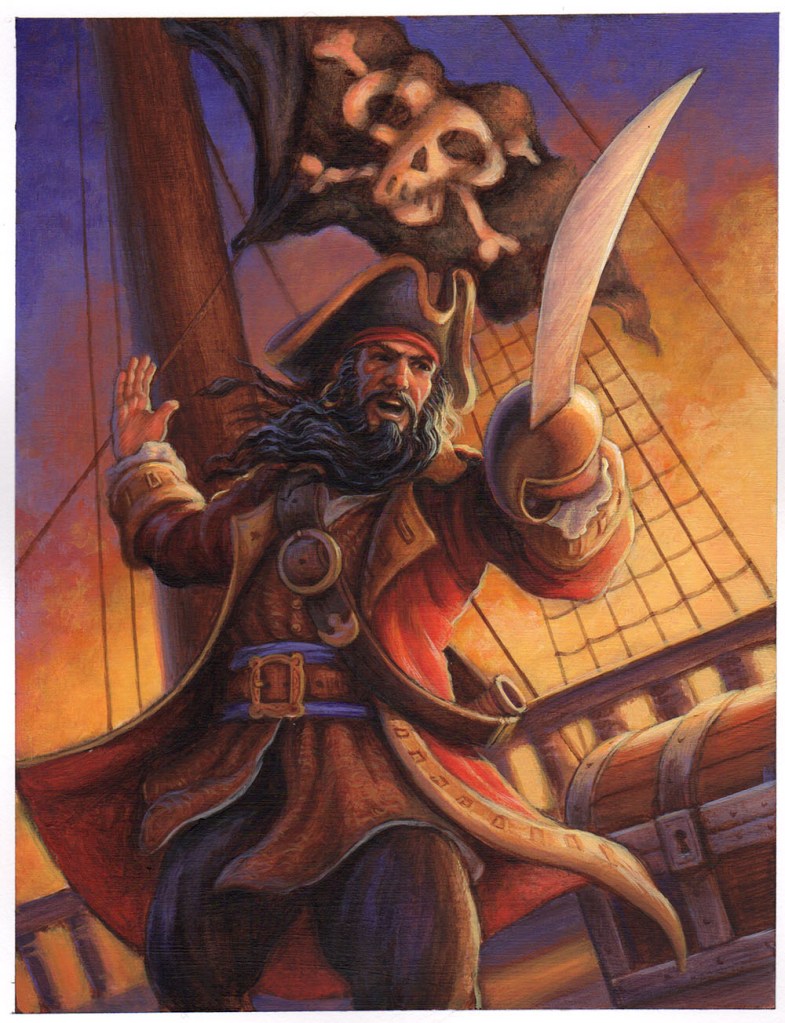 Pirate birthday card for Peaceable Kingdom by Jeff Crosby