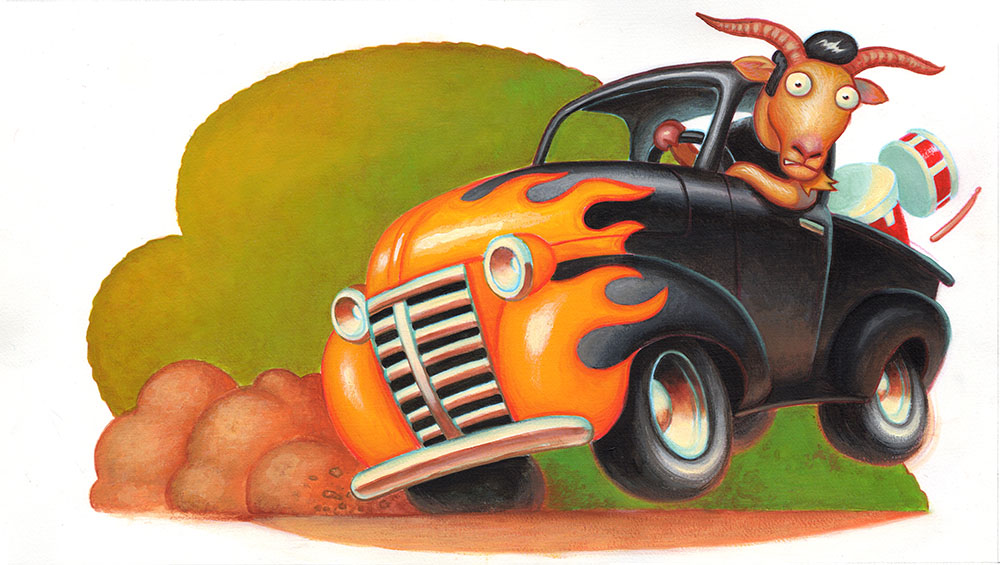 Rockabilly Goats Gruff by Jeff Crosby