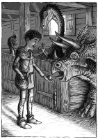 DinoKnights Interior Illustrations, Ch1