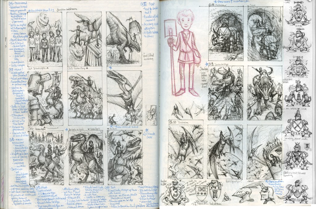 Dinoknights, Sketchbook, Scallywag Press