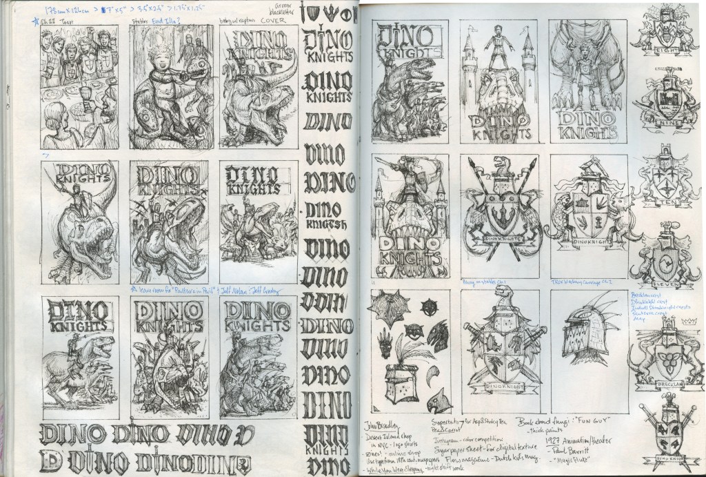 Dinoknights, Sketchbook, Scallywag Press