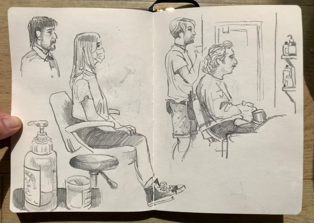Cambridge, UK, pencil and ink wash