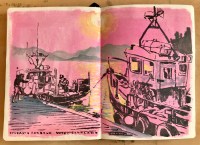 Isle of Skye, Scotland, ink and gouache on acrylic ground