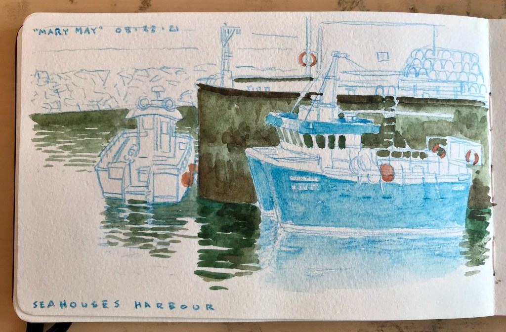 Seahouses, UK, watercolors